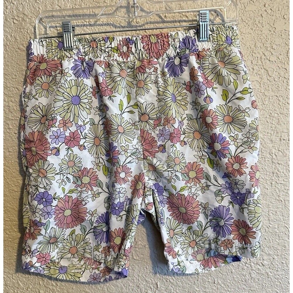 Barney Cools Mens Swim Shorts Medium Trunks Pink Floral Tropical Beach‎ Vacation